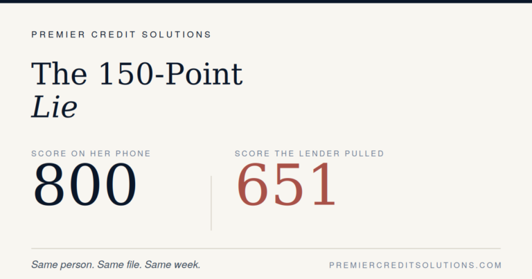 The 150-Point Lie: mortgage credit score gap between consumer apps and lender pulls